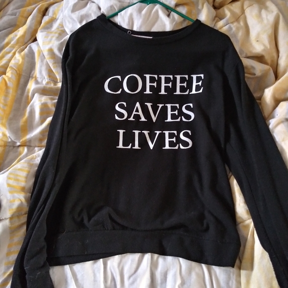 Download Fantastic Fawn Sweaters Coffee Saves Lives Long Sleeved Shirt Poshmark